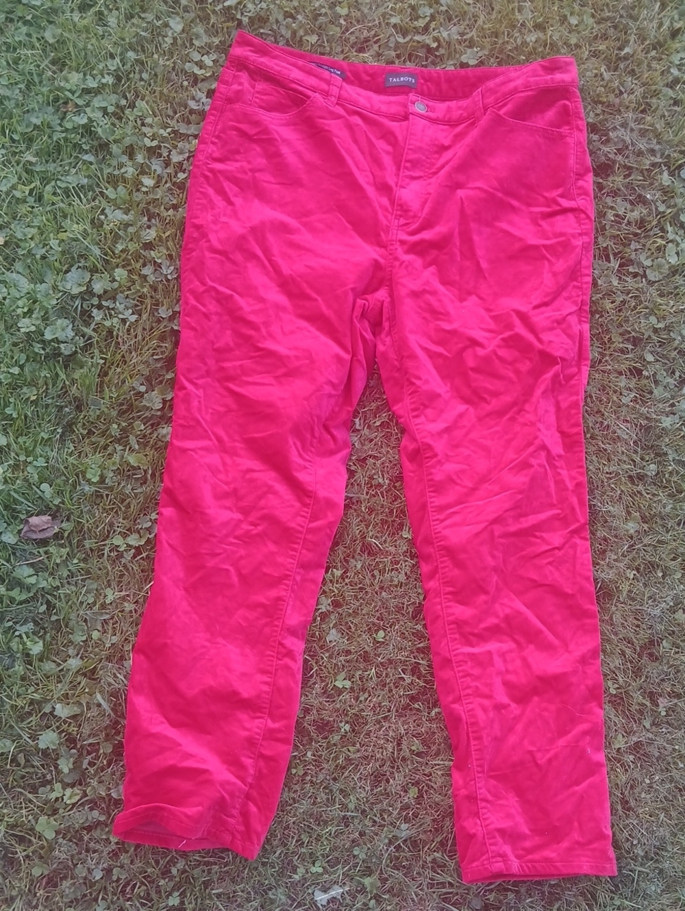 EUC Talbots Veleteen straight Leg Pant Red ♥️ Perfect Condition Size 14P